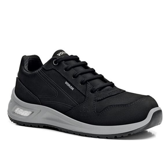 VORAN Men's Sz 10.5 Black Sportsafe Energy 610N Athletic Safety Toe Shoes F48-1 - Picture 1 of 14